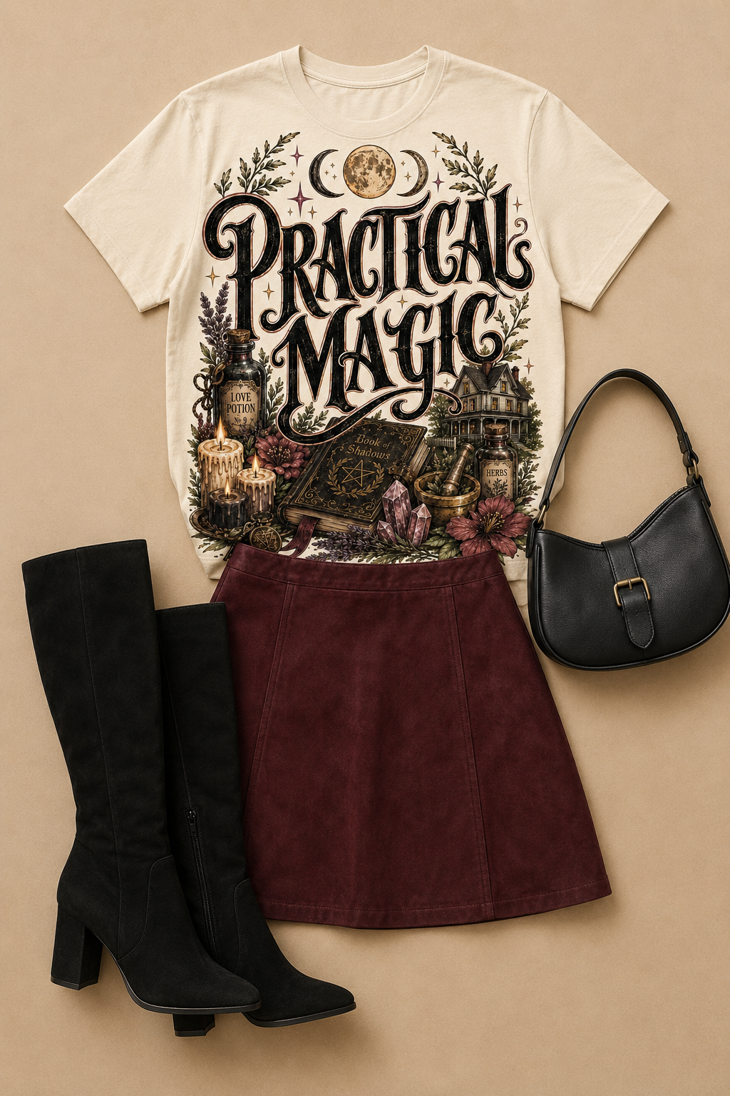 Practical Magic Vintage Witchy Graphic T-Shirt
