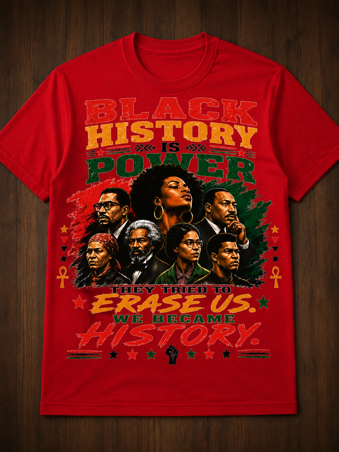 Black History Is Power – We Became History Black Pride T-Shirt