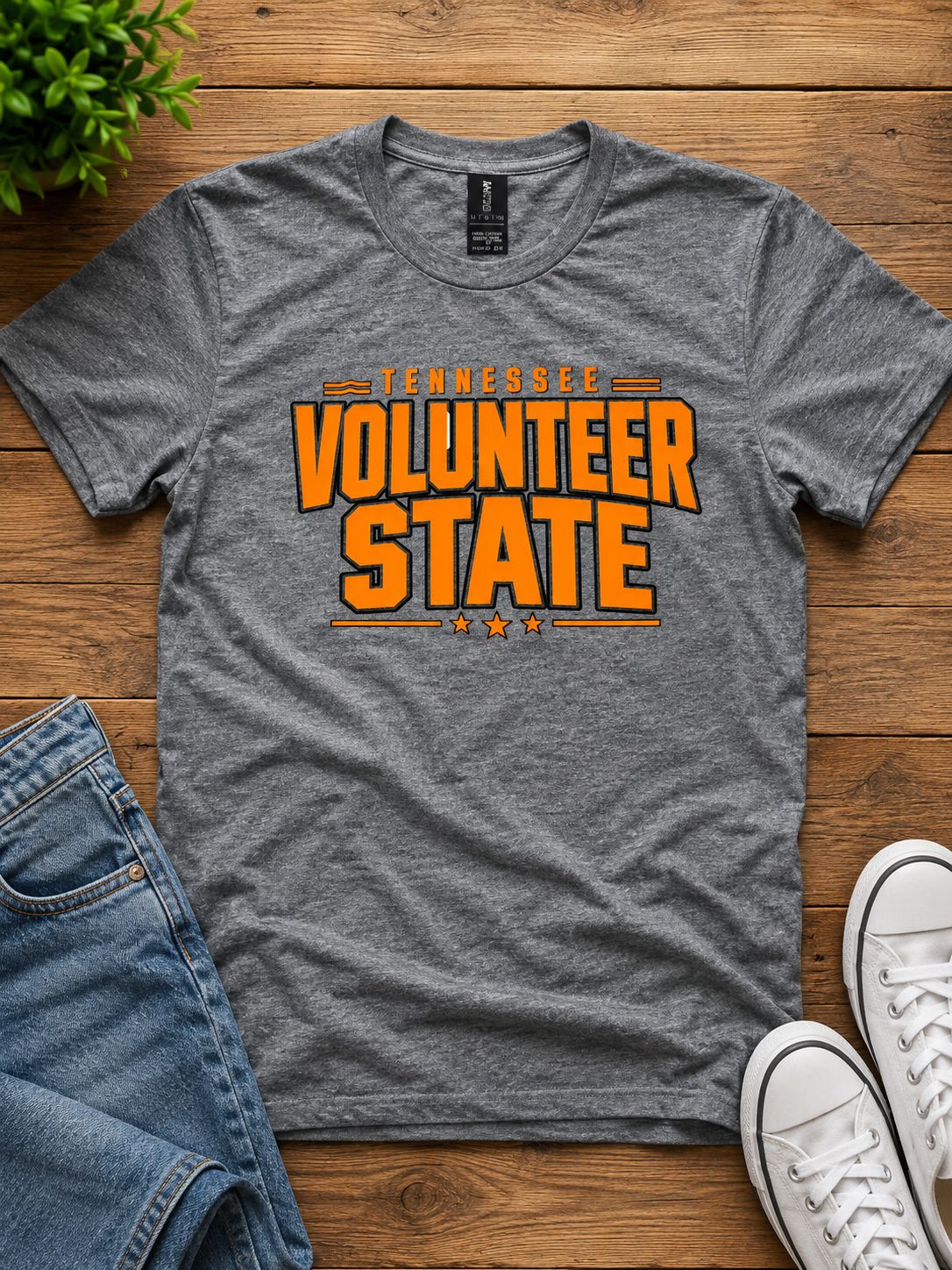 Tennessee Volunteer State T-Shirt – Orange & Gray Game Day Tee