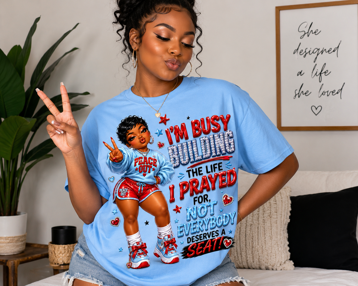Busy Building the Life I Prayed For – Inspirational Women’s Graphic T-Shirt
