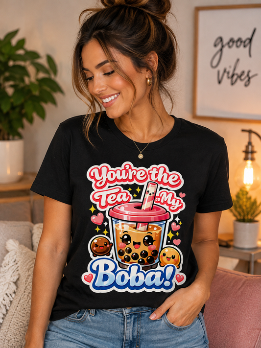 You’re the Tea to My Boba! Cute Bubble Tea Graphic T-Shirt – Fun Boba Lover Tee