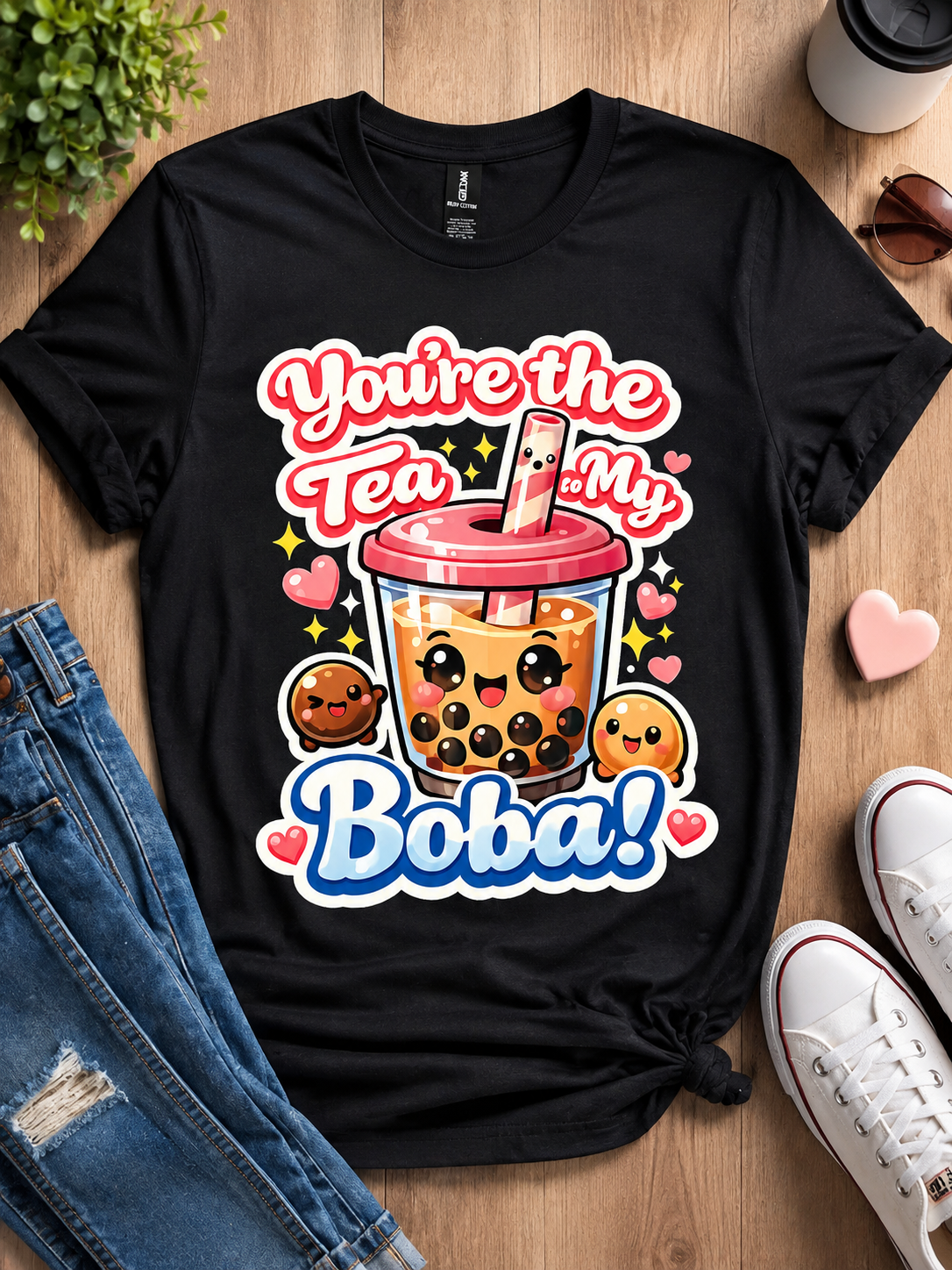 You’re the Tea to My Boba! Cute Bubble Tea Graphic T-Shirt – Fun Boba Lover Tee