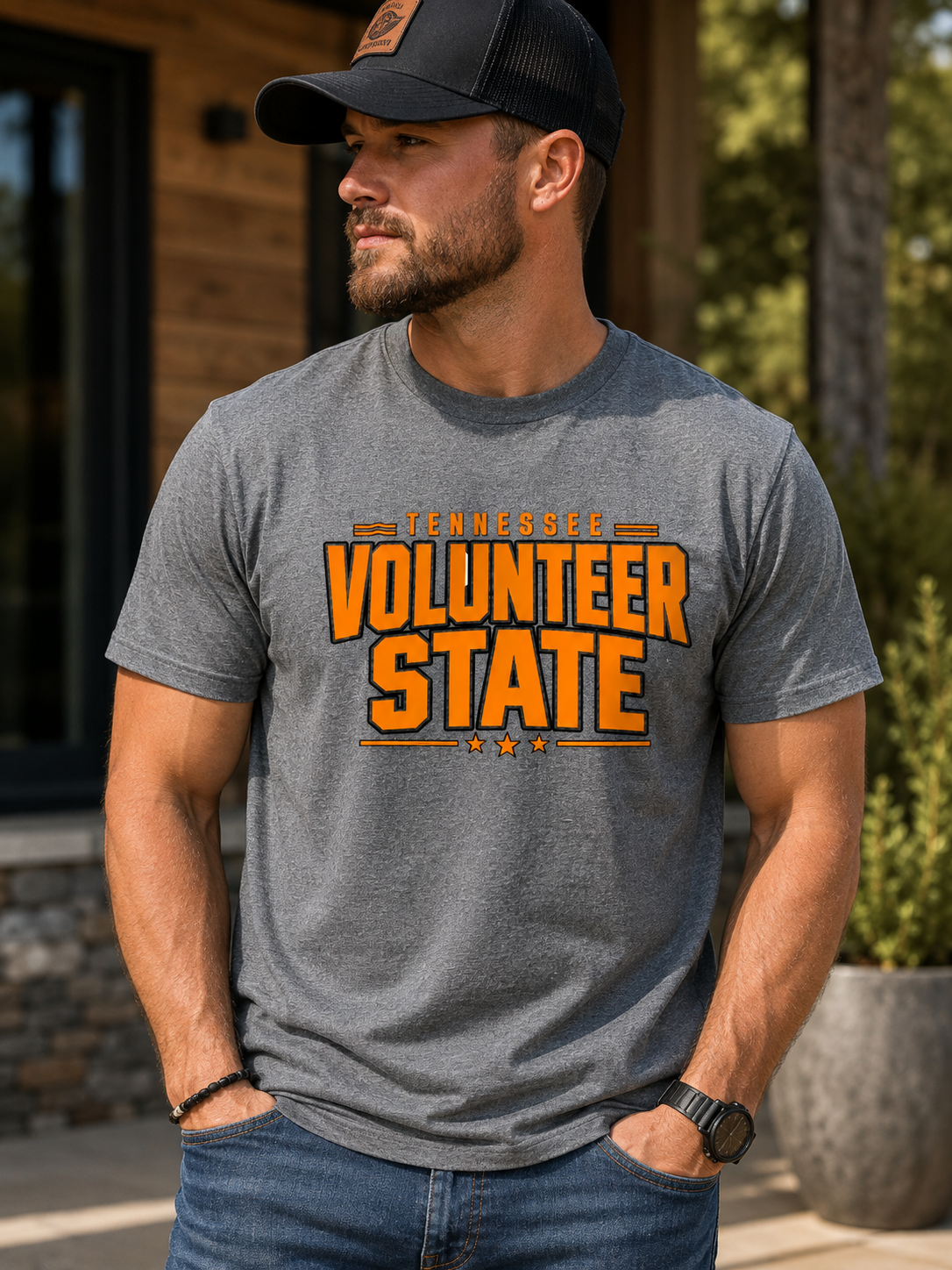 Tennessee Volunteer State T-Shirt – Orange & Gray Game Day Tee