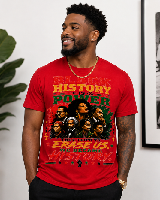Black History Is Power – We Became History Black Pride T-Shirt
